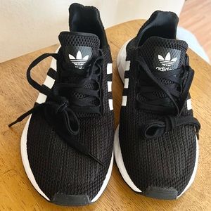 Adidas black and white sneakers